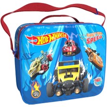 Hot Wheels Araba Desenli Mavi Beslenme Çantası 2484