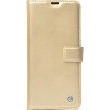 Piyasa Sepeti Oppo A52 Cüzdanlı-Standlı-Kapaklı Kılıf Gold