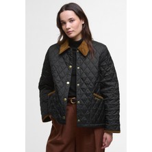 Barbour Icons Cropped Liddesdale Kapitone Ceket BK91 Black/classic