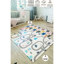 Çift Taraflı Katlanabilir Eğitici & Eğlenceli Çocuk Oyun Halısı Bebek Oyun Matı ( 150X200 cm )