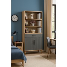 Arion Kids Ege MDF Kapaklı Şifonyer ve Kitaplık Set | MDF Genç Odası ve MDF Çocuk Odası İçin Şık ve Fonksiyonel Çözüm