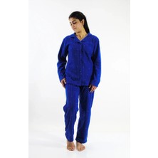 mefa Önden Düğmeli Polar Pijama Takımı