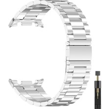 Samsung Galaxy Watch 8 40MM - Watch 8 44MM - Watch 8 Classic 46MM Uyumlu Paslanmaz Çelik Metal Bakla Kordon