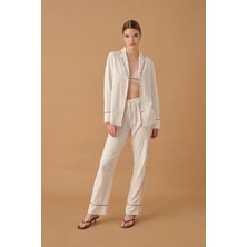 Pierre Cardin 25235 Kadın 3'lü Braletli Biyeli Pijama Takım
