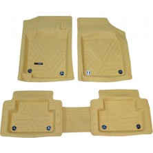 Promats İcon 5D Bej Üniversal Havuzlu Paspas 5 Parça