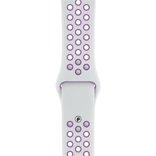 Piyasa Sepeti Apple Watch Series 2 38 MM Fileli Kordon Beyaz-Mor