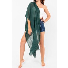 Neşeli Butik Kadın Zümrüt Yeşil Müslin Kumaş Şal Pareo NBMHT02