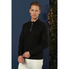 Swt 012 Swea Slim Fit Siyah Spor 47 - Sweatshırt