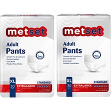 Metset Emici Külot Xlarge Ekstra Büyük Boy 30 Luk 2 Paket 60 Adet