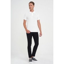 Efor Erkek Slim Fit Yan Cepli Esnek Düz Siyah Pamuk Pantolon P 1197