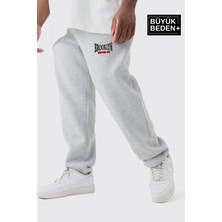 Büyük Beden Paça Lastikli Buyuk Brooklyn Baskılı Ince Eşofman Altı  SPR24BEA49