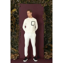 Efor Erkek Slim Fit Beli İpli Paçası Lastikli Ekru Jogger Pantolon P 1140