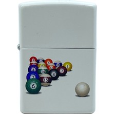Zippo 8 Ball White Matte Dizayn Çakmak