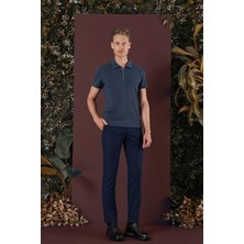 Efor Erkek Slim Fit Yünlü Lacivert Pantolon P 1136