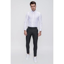 Efor Erkek Slim Fit Yan Cep Esnek Pamuklu Dokulu Antrasit Pantolon P 1086