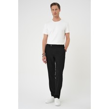 Efor Erkek Comfort Fit Rahat Kalıp Beli Lastikli Siyah Jogger Pantolon P 1179