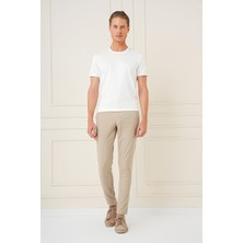P 1161 Slim Fit Bej Klasik Pantolon