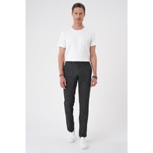 Efor Erkek Comfort Fit Kırçıllı Pamuklu Beli Lastikli Siyah Jogger Pantolon P 1176