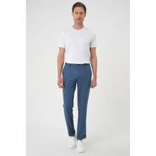 Comfort Fit Beli Lastikli Indigo Jogger Pantolon  P 1183