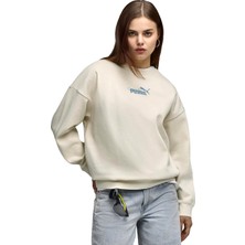 Puma Ess Nature 2.0 Crew Kadın Bej Sweatshirt