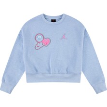 Nıke Jordan Jdg Blue Jeans & Blıng Flc Cre Kız Çocuk Sweatshirt 45F195