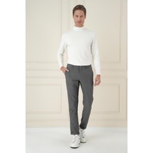 Efor Erkek Slim Fit Waffle Kumaş Esnek Pamuk Antrasit Pantolon P 1168