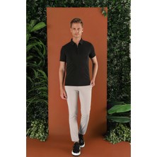 Efor Erkek Slim Fit Beli Lastikli Gofre Kumaş Bej Spor Pantolon P 1126