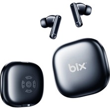 Bix Tw9 Soundcraft Enc Çift Mikrofon Gürültü Engelleme ve Uzaktan Kontrol Edilebilir Kumanda Tuşlu Şarj Kutusu Özellikli Bluetooth 5.4 Tws Kablosuz Kulaklık