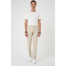 Efor Erkek Comfort Beli Lastikli Rayon Karışımlı Krem Jogger Pantolon  P 1194