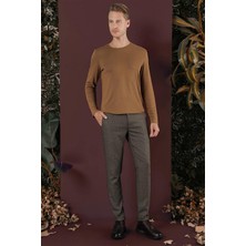 P 1138 Slim Fit Kahve Klasik Pantolon