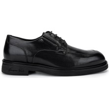 Giampiero Nicola Erkek Hakiki Deri Siyah Casual Ayakkabı 664 46509A Erk Ayk SK25-26 Nero