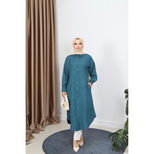 Düğmeli Uzun Tunik