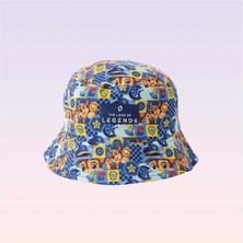 Nickelodeon Paw Patrol Mavi Karışık Desenli Ipli Bucket Erkek Çocuk Şapkası