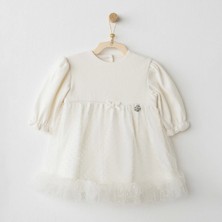 Andywawa AC26257 Baby Bow Bliss Elbise Ekru