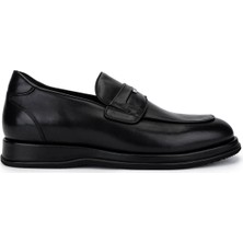 Giampiero Nicola Erkek Hakiki Deri Siyah Casual Ayakkabı 664 B43684A Erk Ayk SK25-26 Nero