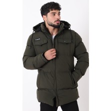 Göğüs Cepli Içi Kürklü Uzun Şişme Mont Pldp 2957_50456