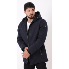 Uzay Kapüşonlu Içi Kürklü Softshell Kışlık Mont Pldp 3010_50454