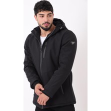 Uzay Kapüşonlu Içi Kürklü Softshell Kışlık Mont Pldp 3010_50454
