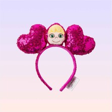 Maşa Kalpli Pembe Saç Bandı - Maşa ile Koca Ayı