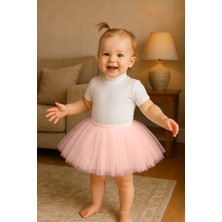 NSM Life Pudra Kız Bebek Doğum Günü Tütü Etek, Kısa, Normal Bel, Tül Kumaş ile Rahat ve Şık Stil