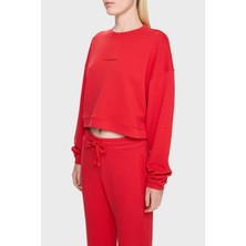 Les Benjamins % 100 Pamuklu Relaxed Fit Bisiklet Yaka Sweat Bayan Sweat LB24FWESSFUSW