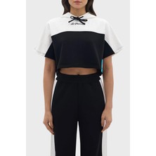 Les Benjamins Relaxed Fit Kapüşonlu Crop Sweat Bayan Sweat LB24SSKISFUHD