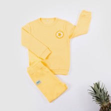 Zuppers Unisex Çocuk Pamuk Fitilli Alt Üst Takım - Sarı