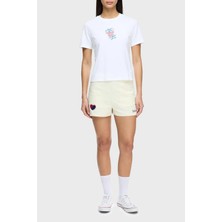 Les Benjamins Pamuklu Regular Fit Yüksek Bel Jakarlı Short Bayan Short LB25SSUNLFUSO
