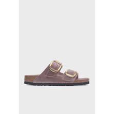 Birkenstock Arizona Big Buckle Leoli Hakiki Deri Ayarlanabilir Tokalı Terlik Bayan Terlik 1029267