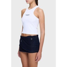 Les Benjamins Slim Fit Halter Yaka Logolu Top Bayan Top LB25SSUNLFUTN