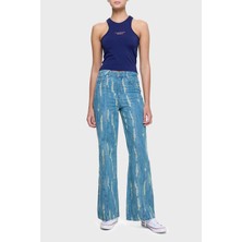 Les Benjamins Slim Fit Halter Yaka Logolu Top Bayan Top LB25SSUNLFUTN