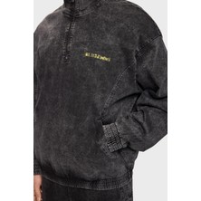 Les Benjamins Pamuklu Regular Fit Dik Yaka Logolu Kot Sweat Erkek Sweat LB24FWEAPMUTT