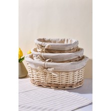 Salice Hasır 3 Lü Sepet Organizer Havluluk Düzenleyici