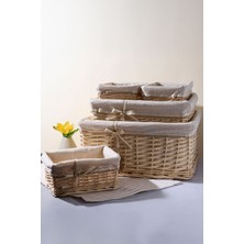Hasır 5 Li Sepet Organizer Havluluk Düzenleyici